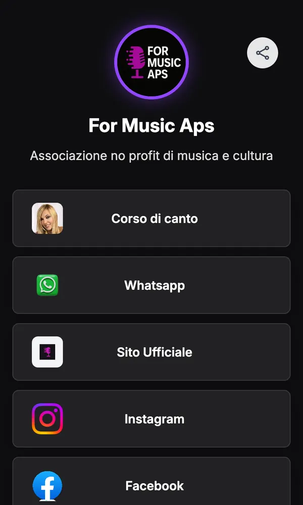 Mini-sito di @formusicaps